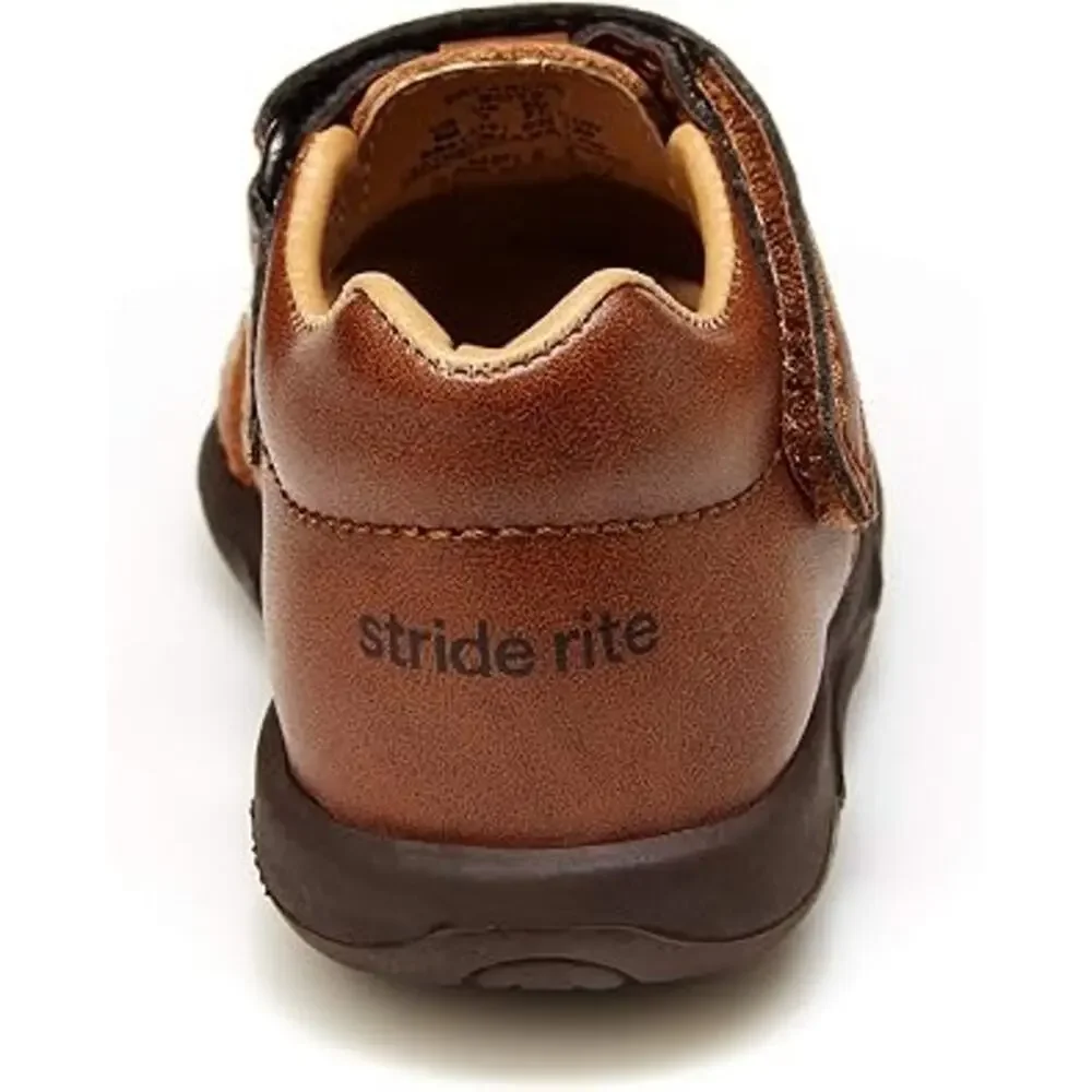 Stride Rite SRT Archie Sandal Size 8.5 Brown Leather Closed Toe Harper Fisherman